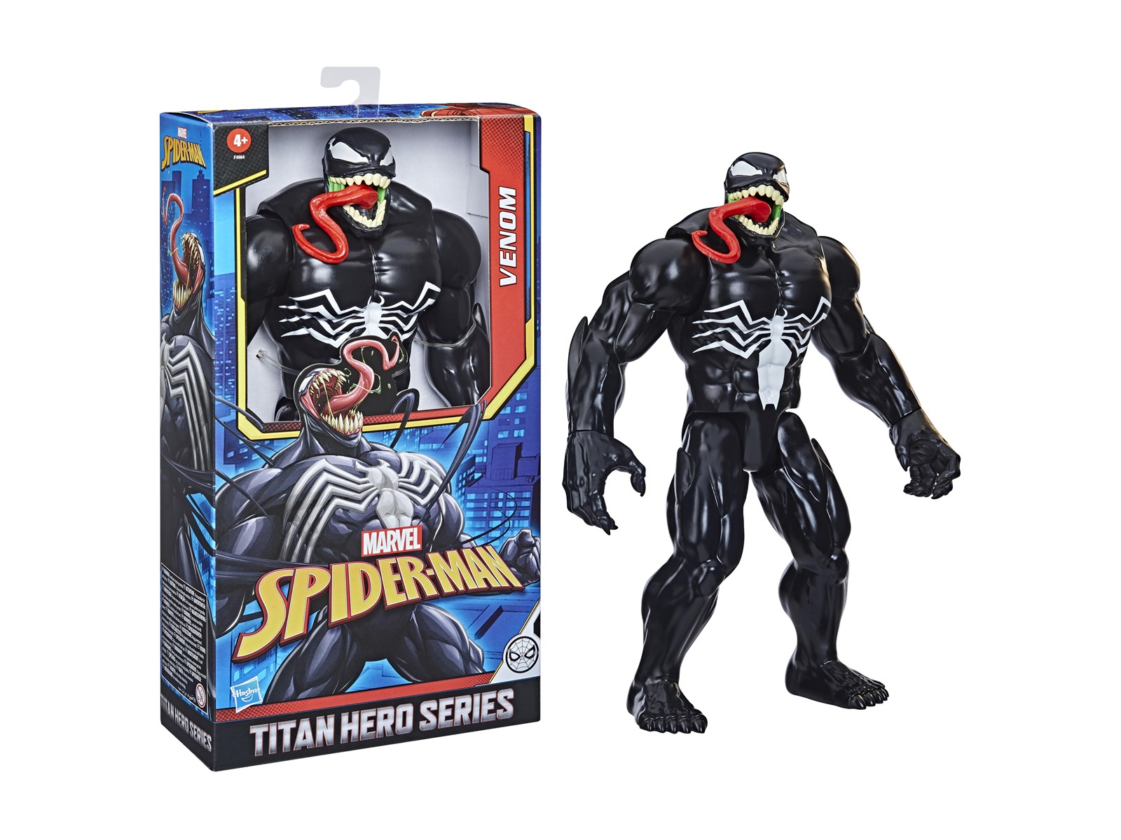 Marvel Spider-Man Titan Series – Figura Deluxe De Venom De 30 Cm Con 11 Articulaciones, Ideal Para Niños +4 Años