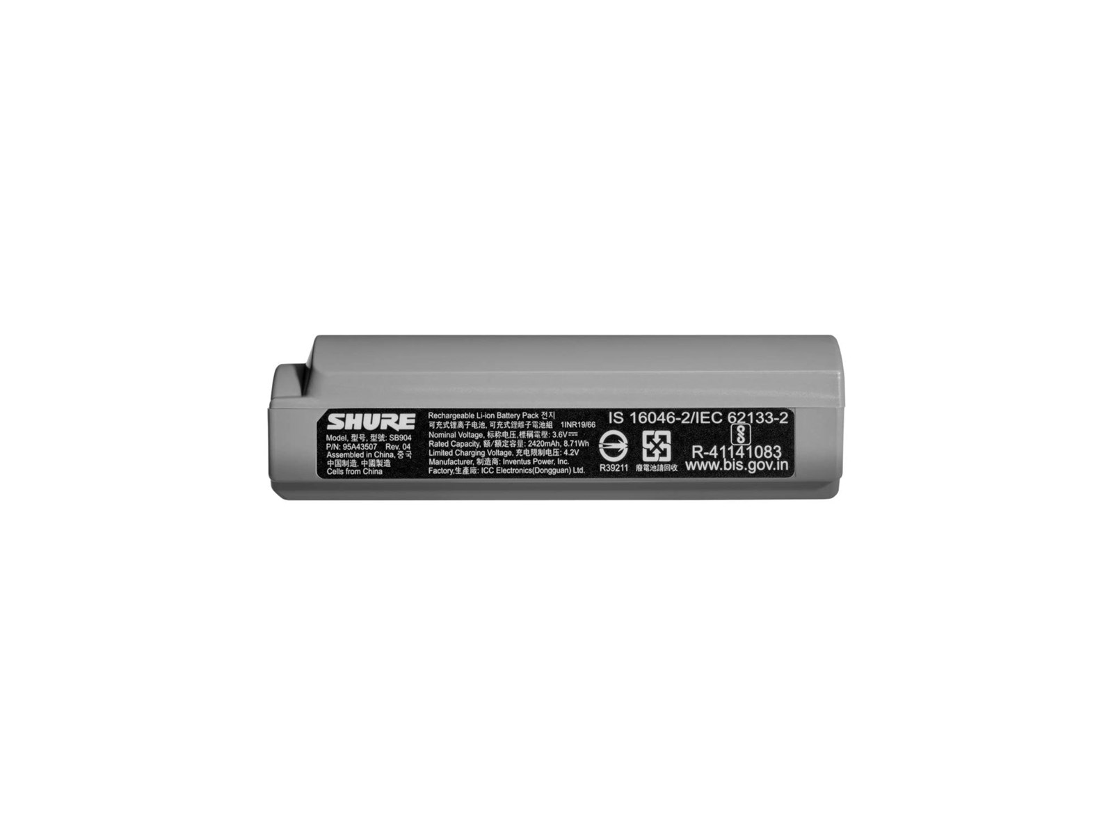 Shure SB904 Litium-Ion Genopladeligt Batteri | Voordelig