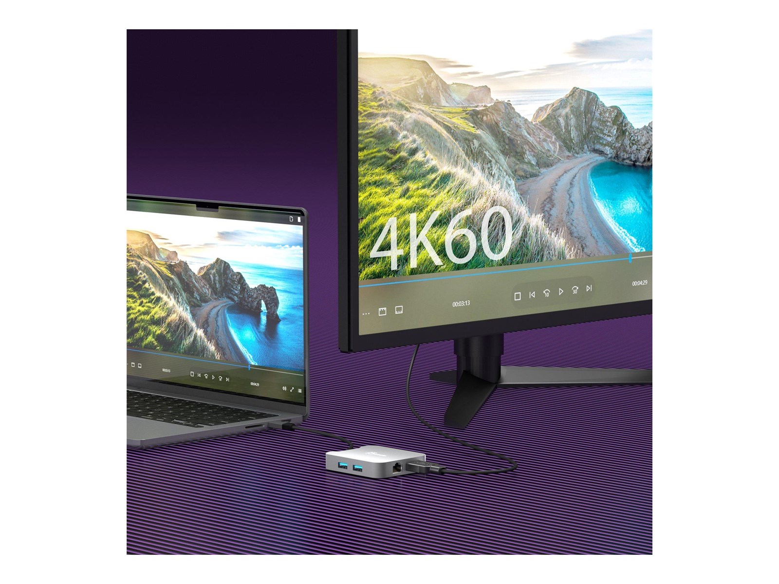 J5create USB-C Hub – Mit HDMI 4K 60Hz, 3x USB 10Gbps, Ethernet, PD 100W Für MacBook, Surface & Mehr