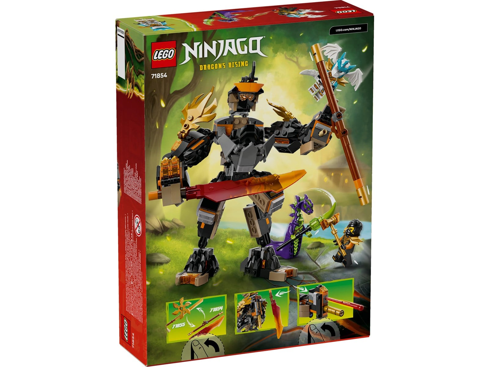 LEGO® NINJAGO® Cole’s Mission Mech & Dragon Zane Toys 71854