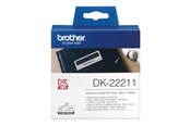 Papier, fotopapier en etiketten - Brother Film tape brother 29 mm 15.24 m black/white - DK-22211