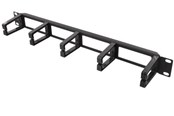 Rackkoffers - Deltaco 19" Cable panel 1U cable management Zwart - 19-4