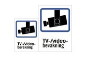 Videobewaking - Deltaco Klistermærke "TV/Video" - 20-005