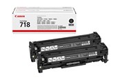 Inkt, toner en verbruiksartikelen - Canon CRG 718 / 2662B002 Zwart Twinpack - 2662B005