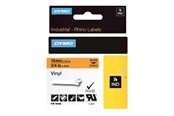 Papier, fotopapier en etiketten - DYMO Rhino Industrial Vinyl Labels 19 mm x 5.5 m Roll Zwart Print on Oranje Self-Adhesive - 18436
