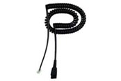 Audiokabel - Jabra Netcom 2 m. Spiral ledning m. mod - 8800-01-06