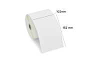 Papier, fotopapier en etiketten - Zebra 800284-605 Z-Perform 1000D Direct Thermal Paper Labels Uncoated Permanent Adhesive 25mm Core Perforation (12-Pack) - 800284-605