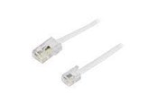 Netwerk - kabel - Deltaco 8P4C(RJ45) til 6P4C(RJ11) 1.0 m - Wit - 1m - DEL-1701