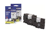 Papier, fotopapier en etiketten - Brother Tape brother 12 mm black/white tze-s231 strong adhesive - TZES231