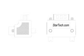 Parallelle / seriële kabel - StarTech.com Right Angle DB9 to DB9 Seri - GC99MFRA1