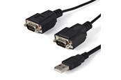 Netwerk-adapter (netwerkkaart, printserver, enz.) - StarTech.com ICUSB2322F 2 Port FTDI USB to Serial RS232 Adapter Cable with COM Retention - ICUSB2322F