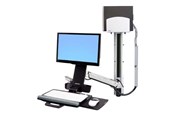 Monitorbevestiging - Ergotron StyleView Sit-Stand Combo System With Medium Silver CPU Holder - 45-271-026