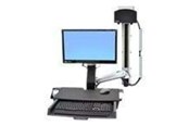 Monitorbevestiging - Ergotron StyleView Sit-Stand Combo System with Worksurface and Small Black CPU Holder - 45-272-026