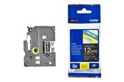 Papier, fotopapier en etiketten - Brother TZe335 12mm (0.47") White on Black Label tape for P-Touch 8m - TZE335