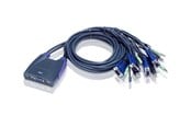 KVM Switch - ATEN CS64US 4-Port USB VGA/Audio Cable KVM Switch 0.9m - CS64US-AT