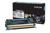 Inkt, toner en verbruiksartikelen - Lexmark X748H1CG Cyan - X748H1CG