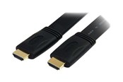 Beelscherm- en tv-kabel - StarTech.com HDMI - HDMI - Flat - 5m - Zwart - HDMM5MFL