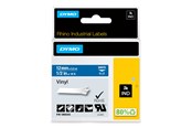 Papier, fotopapier en etiketten - DYMO Rhino Industrial Vinyl Labels 12 mm x 5.5 m Wit Print on Blauw Self-Adhesive - 1805243