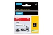 Papier, fotopapier en etiketten - DYMO Rhino Industrial Vinyl Labels 1 mm x 5.5 m Wit Print on Rood Self-Adhesive - 1805422