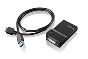Beelscherm- en tv-kabel - Lenovo USB 3.0 to DVI/VGA Monitor Adapter - 0B47072