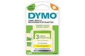 Papier, fotopapier en etiketten - DYMO LT Starter Tape 12 mm x 4 m (3 Rolls) Zwart Print on Yellow/Silver/White Paper/Plastic/Metallic - S0721800