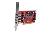 Controller - StarTech.com 4 Port PCI SuperSpeed USB 3.0 AV / multimedia paneel Card with SATA / SP4 Stroom - PCIUSB3S4