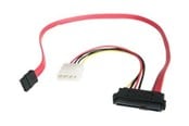 SATA - ATA-kabel - StarTech.com SAS 29 Pin Aan SATA Cable with LP4 Stroom - SAS729PW18