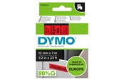 Papier, fotopapier en etiketten - DYMO D1 Labels 12mm x 7m Roll Zwart Print on Rood Self-Adhesive Labels for LabelManager Label Printers Authentic - S0720570