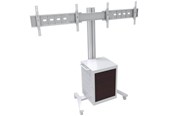 Muurbevestigingen, AV-bevestigingen & AV-meubels - Multibrackets M Public Display Stand 180 Dual MediaBox4 Silver - Max 80 kg - recommended for 60" - 7350022737778
