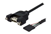 USB-kabel - StarTech.com Panel Mount USB Cable USB A to Motherboard Header Cable - USBPNLAFHD3
