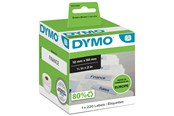 Papier, fotopapier en etiketten - DYMO LW Ophangmap Labels 12mm x 50mm Rol van 220 Gemakkelijk te verwijderen zelfklevende labels voor LabelWriter labelmakers Authentiek - S0722460
