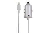 Tablet - Adapters & Opladers - Bandridge Sinox 12V Car Charger w/Lightning+MFI chip plug 2.4A - 1m - White - SXI791MFI