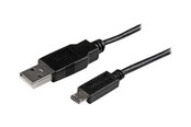 USB-kabel - StarTech.com Mobile Charge Sync USB to Slim Micro USB Cable for Smartphones and Tablets - USBAUB1MBK