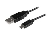 USB-kabel - StarTech.com Mobile Charge Sync USB to Slim Micro USB Cable for Smartphones and Tablets - USBAUB50CMBK