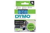 Papier, fotopapier en etiketten - DYMO D1 Labels 9mm x 7m Roll Zwart Print on Blauw Self-Adhesive Labels for LabelManager Label Printers Authentic - S0720710