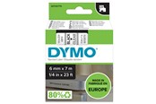 Papier, fotopapier en etiketten - DYMO ® D1 Tape 6mm x 7m black on transparent - S0720770