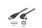 USB-kabel - Pro USB 2.0 A/B - 90° - Zwart - 0.50m - 4040849951183