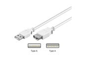 USB-kabel - Pro USB-A <-> USB-A - 0.3m - Wit - 4040849961960