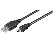 USB-kabel - Pro USB-A <-> USB Mini-B (5-pin) - 1.5m - Zwart - 4040849936234