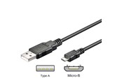 USB-kabel - Pro USB-A <-> USB Micro-B - 0.3m - Zwart - 4040849957352