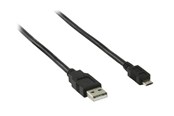 USB-kabel - Pro USB-A <-> USB Micro-B - 1m - Zwart - 4040849939181
