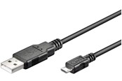 USB-kabel - Pro USB-A <-> USB Micro-B - 1.8m - Zwart - 4040849931819