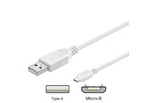 USB-kabel - Pro USB-A <-> USB Micro-B - 0.15m - Wit - 4040849961908