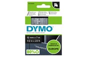 Papier, fotopapier en etiketten - DYMO D1 Labels 12mm x 7m Roll Wit Print on Transparant Self-Adhesive Labels for LabelManager Label Printers Authentic - S0720600