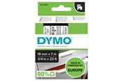 Papier, fotopapier en etiketten - DYMO D1 Labels Zwart Print on Transparant 19mm x 7m Self-Adhesive Labels for LabelManager Label Printers Authentic - S0720820