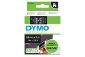 Papier, fotopapier en etiketten - DYMO ® D1 Tape 24mm x 7m white on black - S0721010
