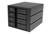 Harde schijf accessoires - StarTech.com 4 Bay Aluminum Trayless Hot Swap Mobile Rack Backplane for 3.5in SAS II/SATA III - HSB4SATSASBA