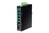 Switch - TRENDnet TI-PG541 5-Port Hardened Industrial Gigabit PoE+ DIN-Rail Switch - TI-PG541