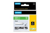 Papier, fotopapier en etiketten - DYMO ® Rhino Industrial Tape 12 mm x 5.5m coloured vinyl white on green - 1805414