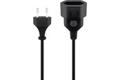 Voedingskabel (extern) - Deltaco Euro extension 3 m black - DEL-109AE